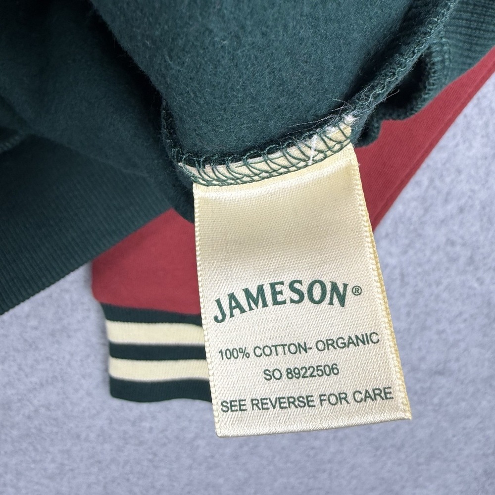 Jameson Jacket Mens Small Green Varsity Bomber Snap Button Whiskey Patch Logo - Picture 8 of 12